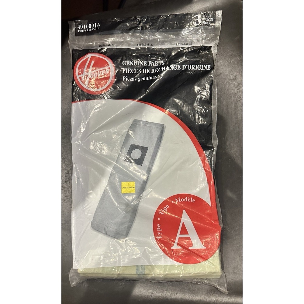 HOOVER 4010001A Type-A Vacuum Cleaner Bags, 3-Pack NEW‎